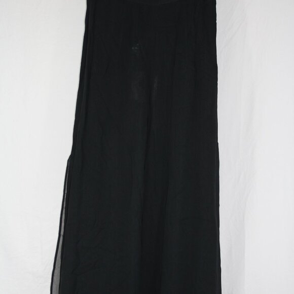 Tadashi Pants Women's US 6 Rayon Black Wide Leg Lace Overlay Pants Dressy - Picture 2 of 14